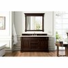 James Martin Vanities Brookfield 60in Single Vanity, Burnished Mahogany w/ 3 CM Eternal Marfil Quartz Top 147-114-5361-3EMR